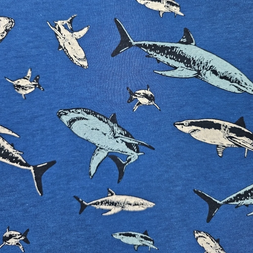 HOLLYWOOD Kids 2pc Short-Sleeve T-Shirt Set Sharks, Blue, Size 7